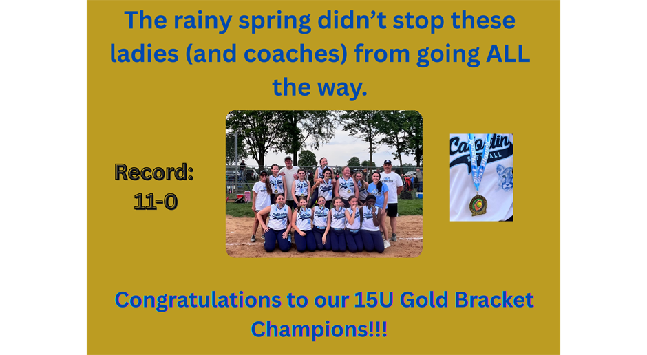 15U Randall Undefeated & 2025 Gold Bracket Champions 